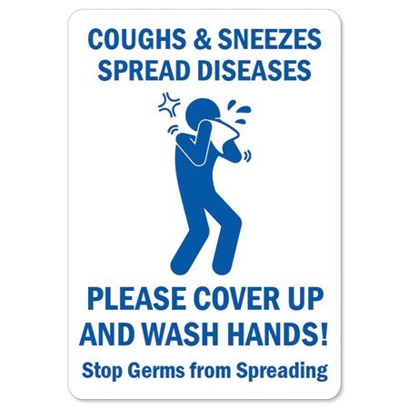Signmission Safety Sign, OSHA Notice, 3.5" Height, Coughs & Sneezes, 10PK OS-NS-D-35-25567-10PK